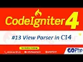 View Parser class in CodeIgniter 4