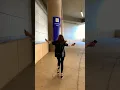 After a 12 hour flight she was so happy to find a smoking area