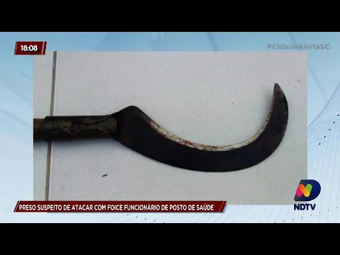 Preso suspeito de atacar com foice funcionário de posto de saúde em Porto Belo