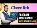 Program Maintenance in Python Class 11 Computer Science