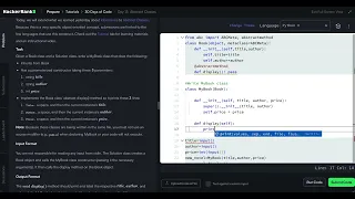 HackerRank Python 30 Days of Code - Day 13 Abstract Classes