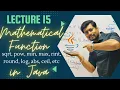 Lecture 15 Mathematical Functions in Java in Hindi JAVA for Beginners ICSE ISC BTECH BCA