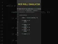 Dice rolling simulator in python Create a simulator in 50 secs for fun