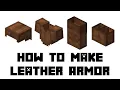 Minecraft How to Make Leather Armor Cap Tunic Pants Boots