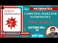 Lecture 01 Exploring Built-in Functions in Mathematica Computing Tools for Mathematics