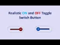 Realistic ON and OFF Toggle Switch Button HTML CSS only Dynamic Coding With Amit