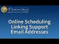 Online Scheduling Linking Support Email Addresses to Cases
