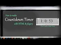 Timer with HTML and jQuery How To Make Countdown Timer In Html jQuery