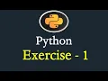 Python Exercise