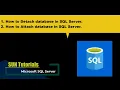 Detach and Attach database in sql server