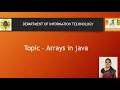 ARRAYS IN JAVA - GEN AI PERSPECTIVE OBJECT ORIENTED PROGRAMMING SNS INTITUTIONS