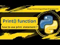 print statement in python Output Statement or Print Function in Python Hindi