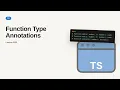 Function Type Annotations TypeScript Tutorial for Beginners
