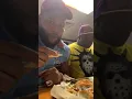 Dj and Flash eating from Hunts Oyster Bar in Dothan Al Dj loves oysters