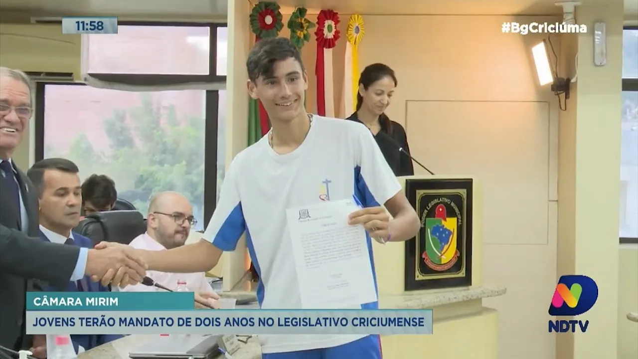 Vereadores mirins terão mandato de dois anos em Criciúma
