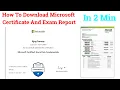 how to download Microsoft certificate How to download Microsoft exam score report Microsoft