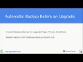 Automatic Backup Before an Upgrade WordPress Plugin Theme - WP Database Backup