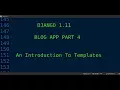 Django 1 11 BlogApp part4 Templates part1