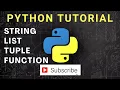 Python - String List Tuple Function Craw Cyber Security