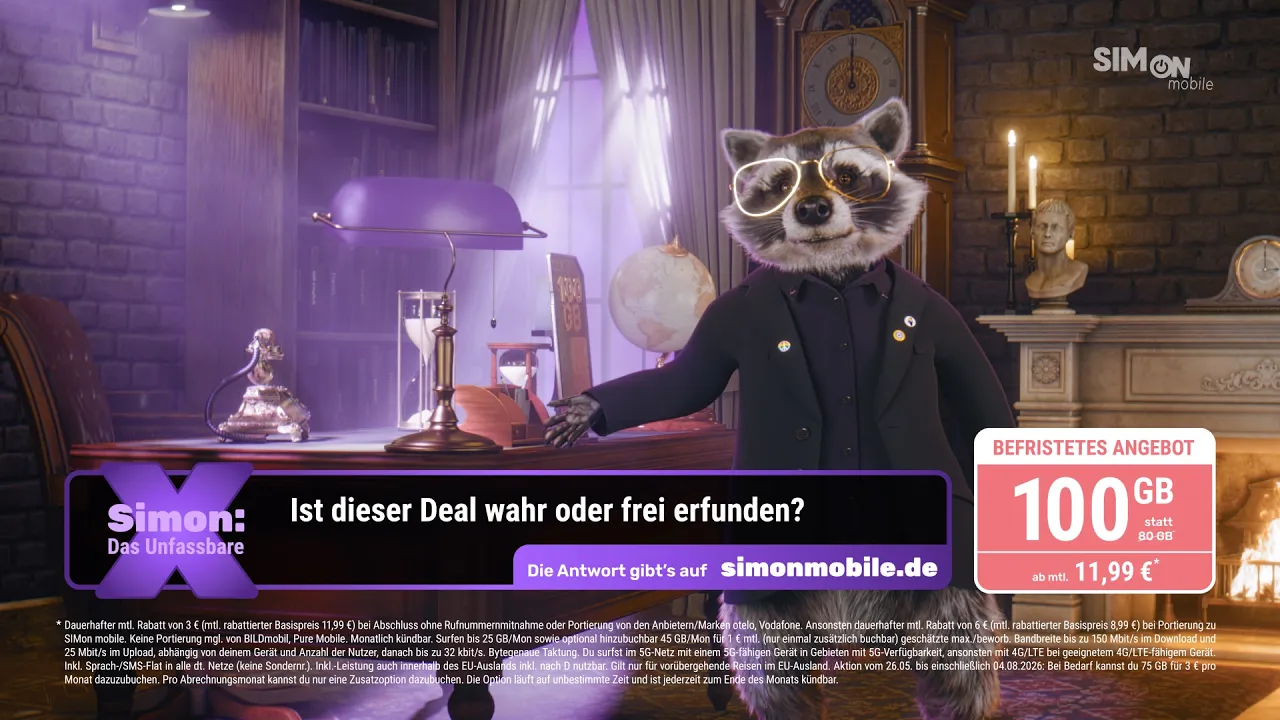 SIMon mobile — Simon mobile - 100GB data deal (YouTube video ad)