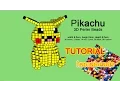 3D Pikachu Pokemon Perler Beads Hama Beads pattern tutorial