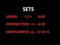 Sets Union Intersection Complement