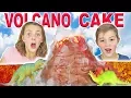 The Floor Is Lava DIY Volcano Cake Rice Krispies Exploding Jello Kids Cooking and Crafts