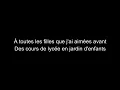 Didier Barbelivien et Félix Gray-À toutes les filles-paroles