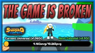 THE GAME IS BROKEN ASCENDING TO TERTIARY Sword Fighters Simulator Update 9