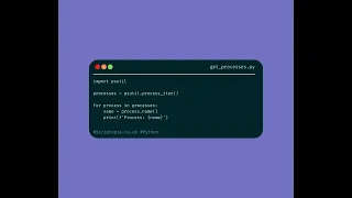 Python psutil - Get running processes