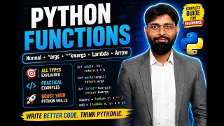 Learn Python Functions Fast Normal Lambda Arrow Functions