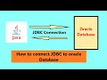 How to connect Oracle database 11g in java programmer land JDBC tutorial simple java project