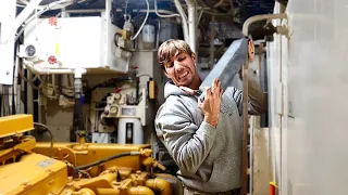 Getting Familiar w/ Every Inch of the Engine Room & Sewage System on our 76′ Expedition Trawler!