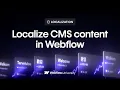 Localize CMS content in Webflow - Webflow tutorial