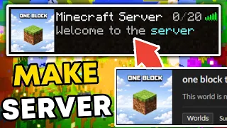 How to Make A One Block Server in Minecraft