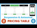 Create responsive pricing table using HTML CSS l Animated price table design