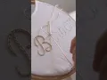Reversed chain stitch lettering