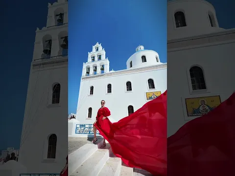 Santorini FlyingDress Photoshoot in Oia #santorini #shorts