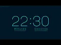 22 Minutes and 30 Seconds Countdown Timer with Alarm Time Markers Chapters - Rounded