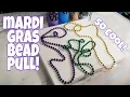 Fluid art Mardi Gras bead chain string pull Acrylic pour string painting technique for beginners
