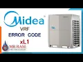 Midea VRF ERROR CODE xL1 ENGLISH