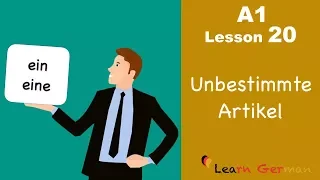 Learn German Articles unbestimmte Artikel ein eine German for beginners A1 - Lesson 20