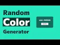 Javascript Project for Beginners - Random Color Generator JavaScript