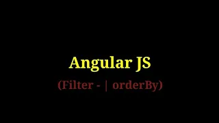 Angular JS - 6 Filter