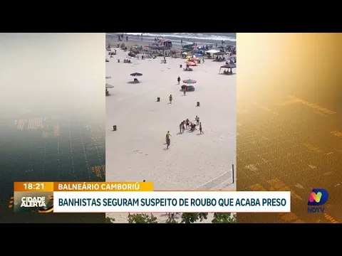 Tentativa de roubo na Praia Central de Balneário Camboriú: homem é preso após ação de banhistas