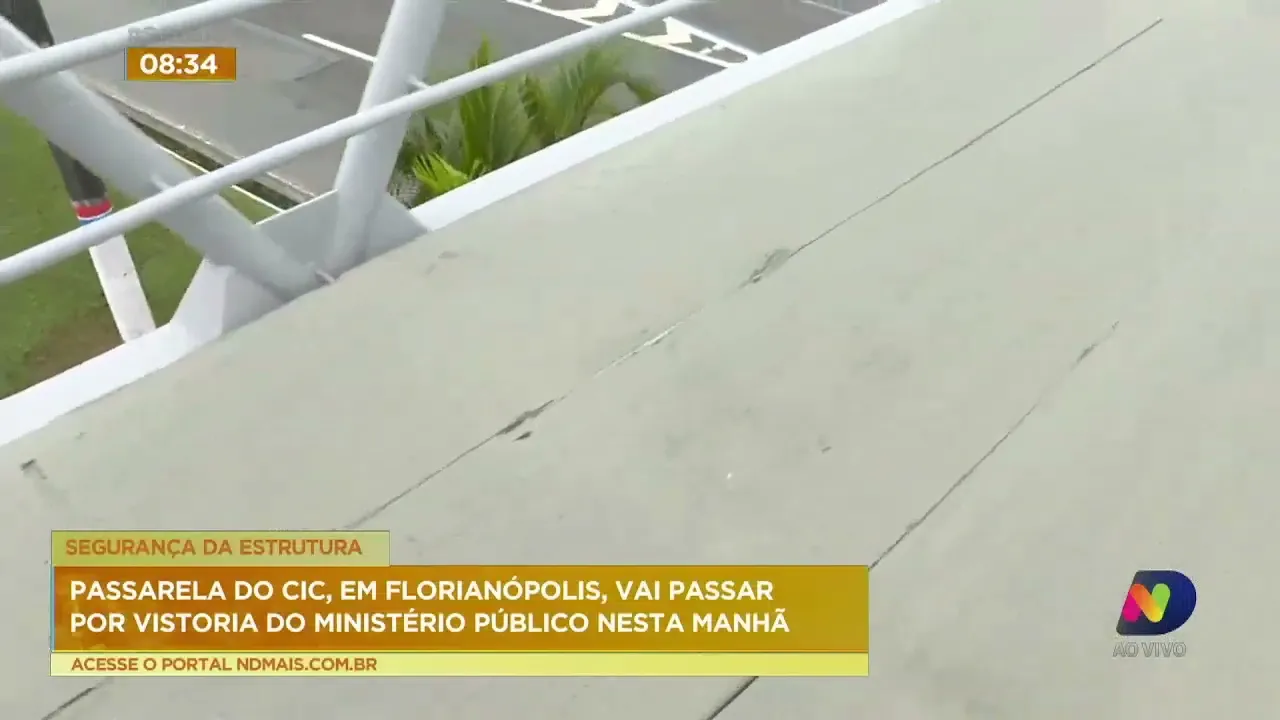 VÍDEO: MPSC vistoria passarela do CIC nesta segunda-feira em Florianópolis