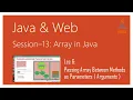 Array in Java Passing Array Between Methods as Parameters Arguments in Java