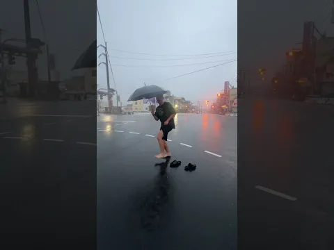美國姪子首次體驗台灣颱風 🌀 🇹🇼 Nephew's First Time in a Typhoon (Taiwan Style)
