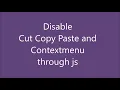 Disable Right Click Context Menu Cut Copy and Paste in website through JS JavaScript Bind