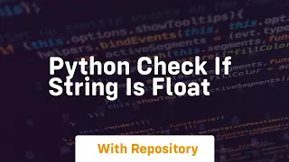 python check if string is float